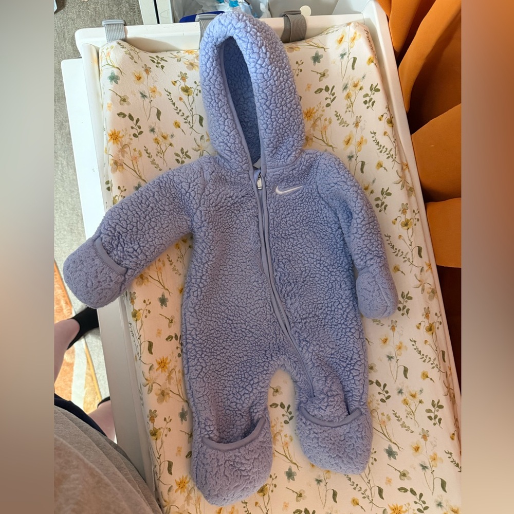 Baby Nike (baby blue) snowsuit 3months